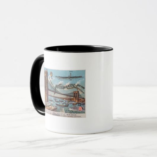 Mug Vue aérienne du pont Willimantic (Devant gauche)
