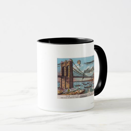 Mug Vue aérienne du pont Willimantic (Devant droit)