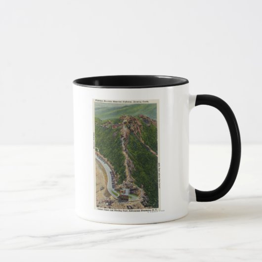 Mug Vue aérienne du sentier Winial, Château, Sommet (Droite)