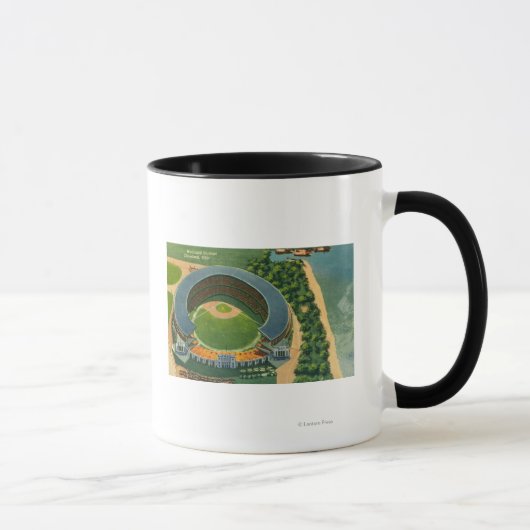 Mug Vue aérienne du stade municipal de Cleveland, OH (Droite)
