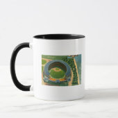 Mug Vue aérienne du stade municipal de Cleveland, OH (Gauche)