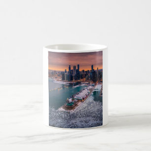 Mug Vue aérienne époustouflante de la skyline de Chica