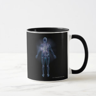 Mug Vue arrière d'un squelette humain