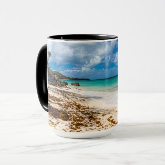 Mug Vue côtière turquoise Anse Canot Caraïbes Photo (Devant gauche)