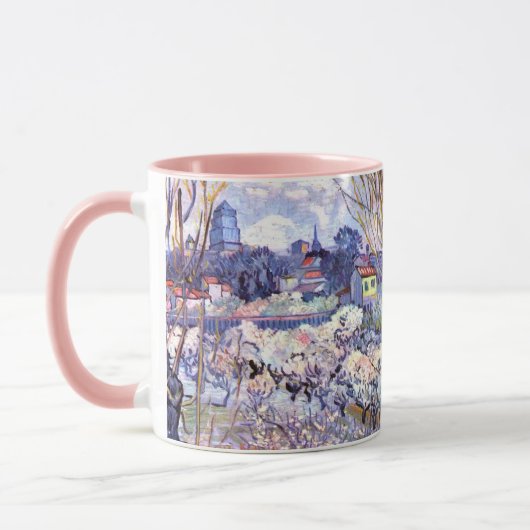 Mug Vue d'Arles, vergers à fleurs - Van Gogh Art (Gauche)