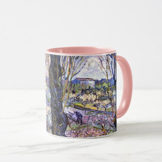 Mug Vue d'Arles, vergers à fleurs - Van Gogh Art (Devant droit)