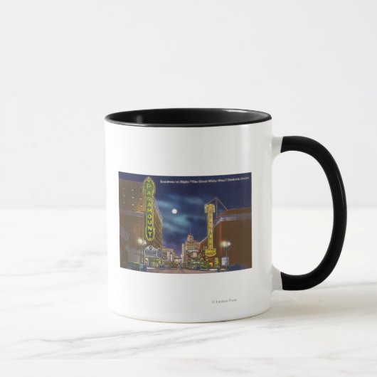 Mug Vue de Broadway la nuit (Droite)