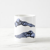 Mug Vue de côté des os des pieds - profondément bleu (Centre)