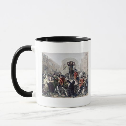 Mug Vue de Daniel Defoe dans le pilori à la barre de (Gauche)