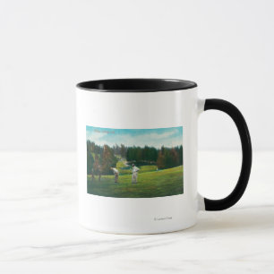 Mug Vue de golfeur environ prête à SwingOakland, CA