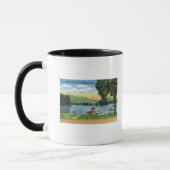 Mug Vue de la baie Algonquin de Buck Mt et du Knob Pil (Gauche)