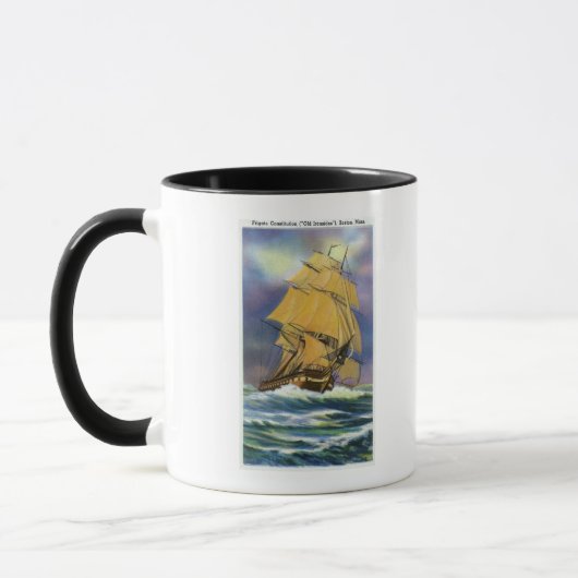 Mug Vue de la Constitution des frégates, Vieux côtés (Gauche)