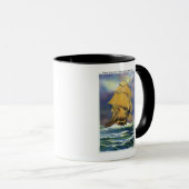 Mug Vue de la Constitution des frégates, Vieux côtés (Devant droit)