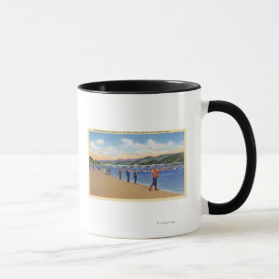 Mug Vue de la pêche saumonée de pêcheurs