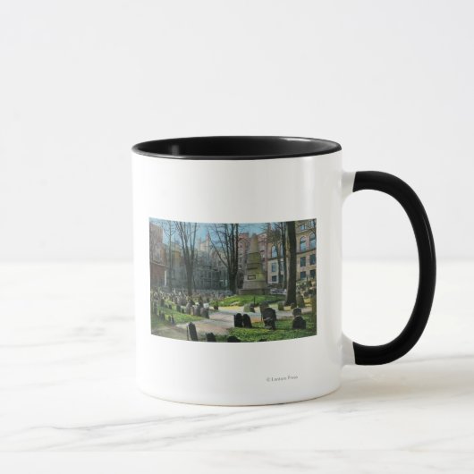 Mug Vue de la pierre tombale de Ben Franklin (Droite)