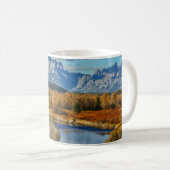 Mug Vue de la rivière Grand Teton Mountains à l'automn (Devant droit)