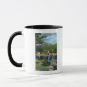 Mug Vue de la roue d'eau du lac Shadow Overshot (Gauche)