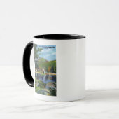 Mug Vue de la roue d'eau du lac Shadow Overshot (Devant gauche)
