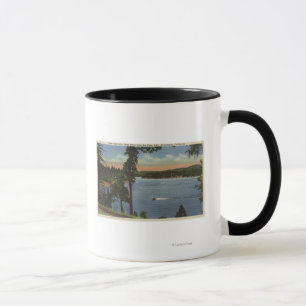 Mug Vue De La Route Du Lac Shore, Près Du Barrage