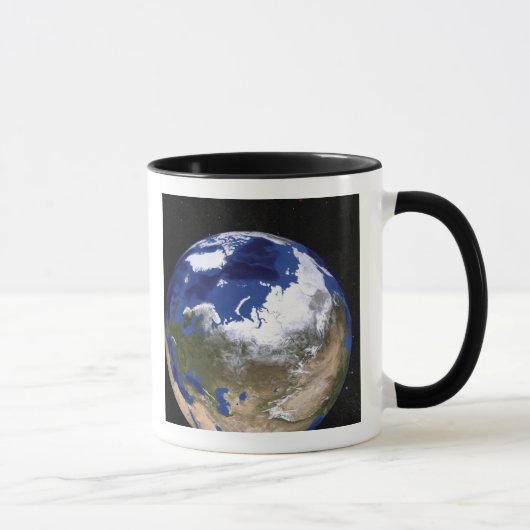 Mug Vue de la Terre montrant la région arctique (Droite)