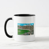 Mug Vue de la troisième ligne de base du baseball muni (Gauche)