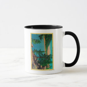 Mug Vue de lac big Bear sur l'o de jante la commande