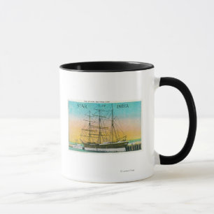 Mug Vue de l'étoile du bateau de l'Inde accouplée