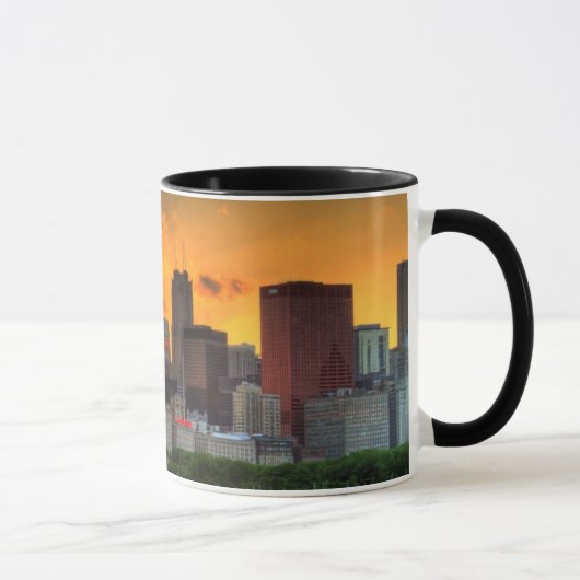 Mug Vue de l'horizon de Chicago d'Adler (Droite)