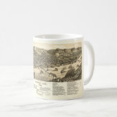 Mug Vue de l'oeil d'oiseaux de Bellaire, Ohio (1882) (Devant droit)