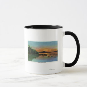 Mug Vue de MaineSunset sur la montagne chauve