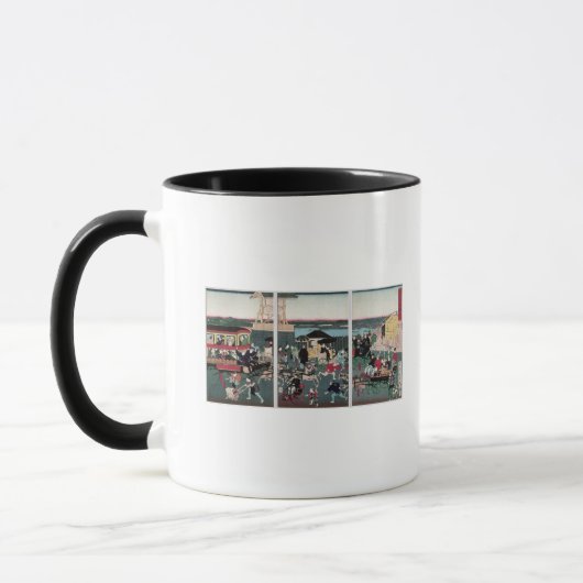 Mug Vue de Nihonbashi à Tokyo, c.1870 (Gauche)