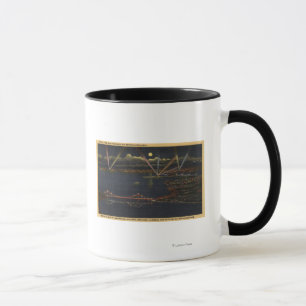 Mug Vue de nuit de zone métropolitaine de baie