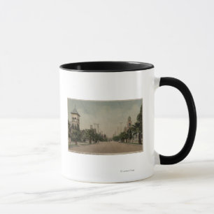 Mug Vue de rue de Cajon avec quatre églises