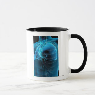 Mug Vue de trois-quarts du coeur et des poumons