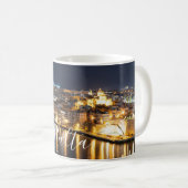 Mug Vue de Trois villes à Malte la nuit (Devant droit)
