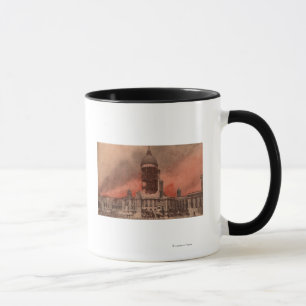 Mug Vue de ville hôtel après tremblement de terre