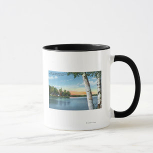 Mug Vue des au sol de camping d'état de crique de