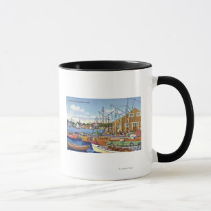 Mug Vue des bateaux dans le port