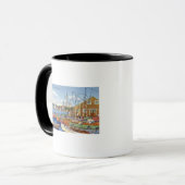 Mug Vue des bateaux dans le port (Devant gauche)