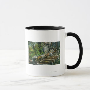 Mug Vue des Boeuf-Équipes transportant des rondins