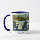 Mug Vue des chaises d'Adirondack dans l'Adirondacks, (Gauche)