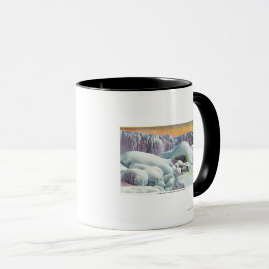 Mug Vue des chutes américaines en hiver (Devant droit)