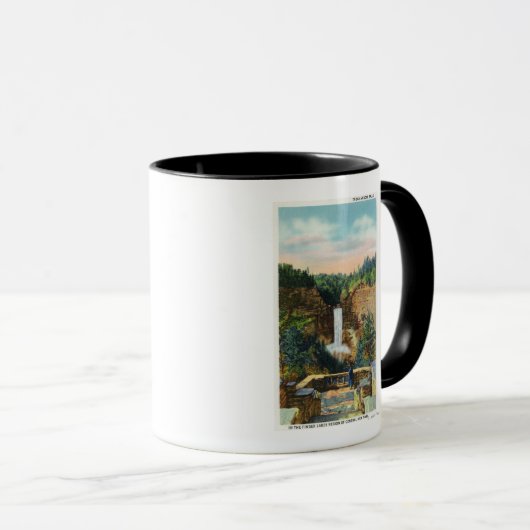 Mug Vue des chutes Taughannock # 2 (Devant droit)