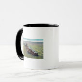 Mug Vue des fermiers récoltant avec un énorme cheval (Devant gauche)