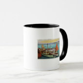 Mug Vue des gélules et des navires au quai (Devant droit)