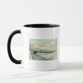 Mug Vue des grimpeurs de sentiers d'hiver (Gauche)