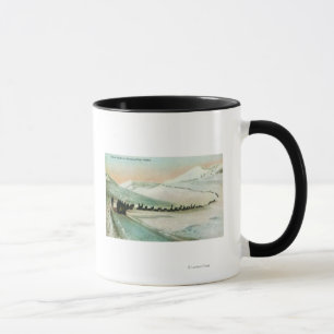 Mug Vue des grimpeurs de traînée d'hiver