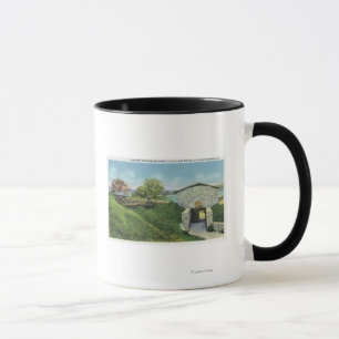 Mug Vue des quarts d'adjudant dans le vieux château
