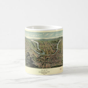 Mug Vue d'oeil d'oiseau de Cumberland le Maryland