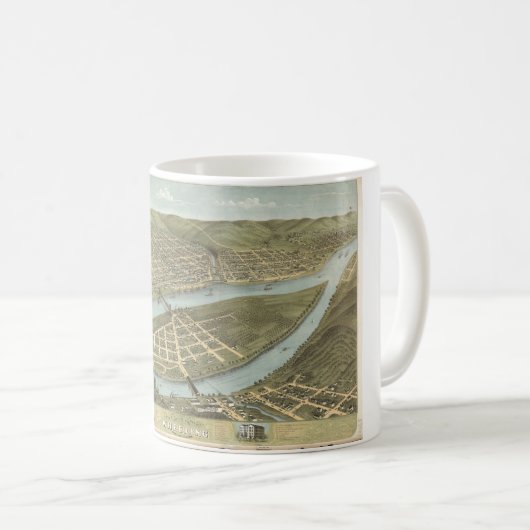 Mug Vue d'oeil d'oiseau roulant la Virginie (Devant droit)